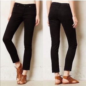 AG Adriano Goldschmied The Stevie black ankle slim straight leg